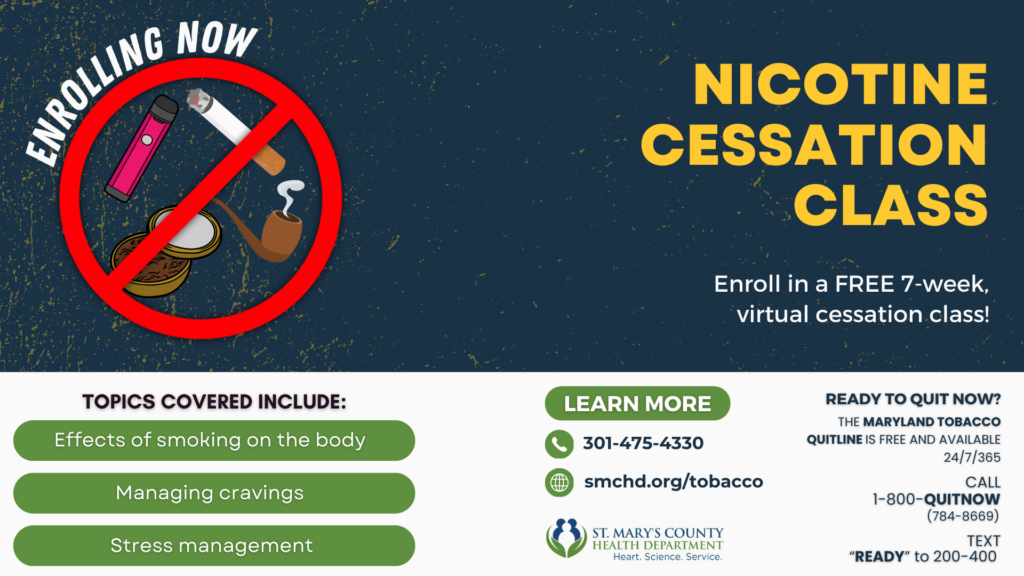 Nicotine Cessation Class Flyer